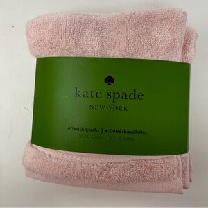 Kate Spade ballet Pink Wash Cloth Set of 4 cotton NWT